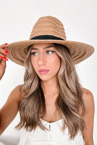 Shady Style Floppy Brim Straw Hat (Khaki) - NanaMacs