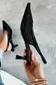 Seeing The Truth Mesh Slingback Heels (Black) - NanaMacs