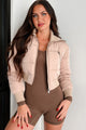 Jobelle Crop Puffer Jacket (Khaki) - NanaMacs