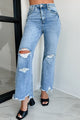 Redeemed High Rise Distressed 90's Flare Vervet Jeans (Medium) - NanaMacs