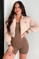 Jobelle Crop Puffer Jacket (Khaki) - NanaMacs