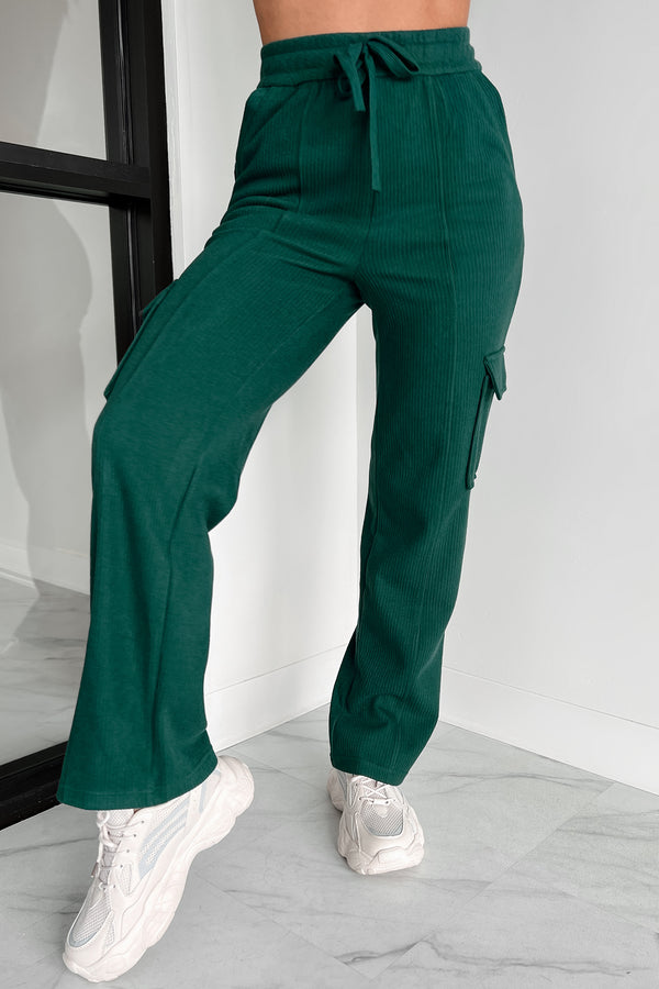 Sunday Signature Cargo Sweatpants (Midnight Green) - NanaMacs