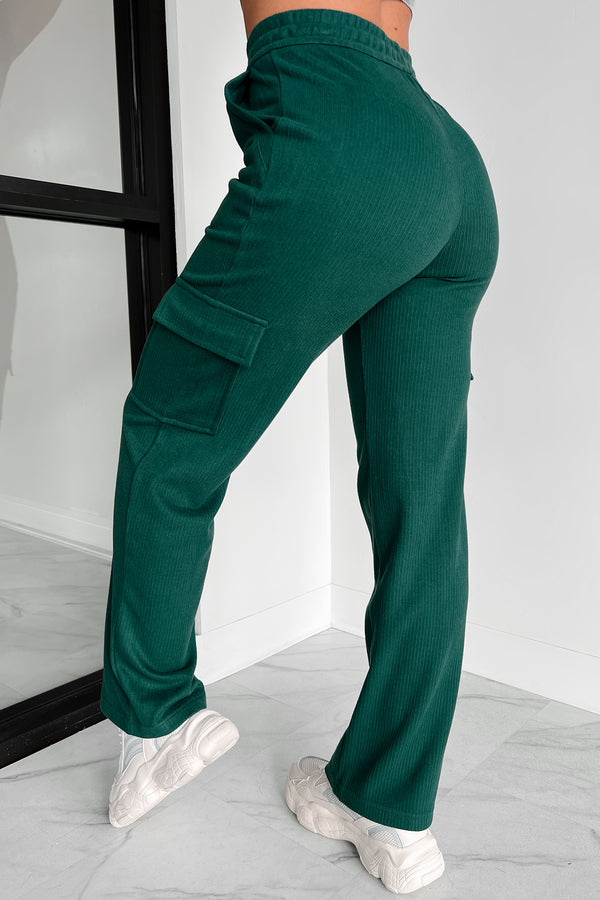 Sunday Signature Cargo Sweatpants (Midnight Green) - NanaMacs