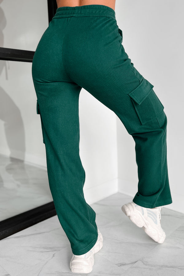 Sunday Signature Cargo Sweatpants (Midnight Green) - NanaMacs