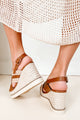 Slice Of Paradise Platform Wedge Heeled Sandal (Tan/Raffia) - NanaMacs