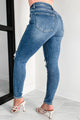 Calico High Rise Distressed Risen Skinny Jeans (Medium) - NanaMacs