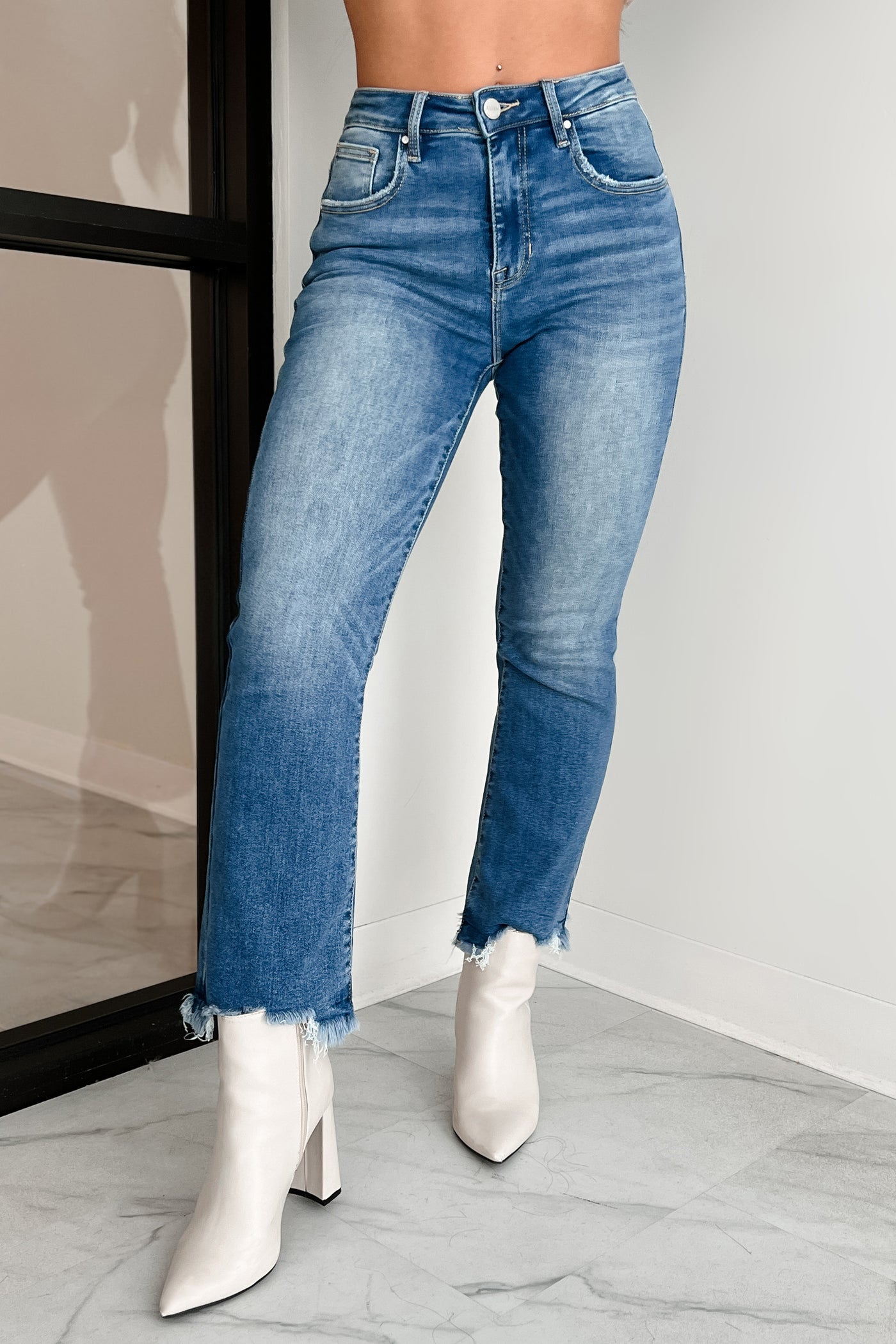 Karina High Rise Crop Flare Risen Jeans (Medium) - NanaMacs