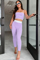 Elevate Your Game Ribbed Athleisure Set (Lavender) - NanaMacs