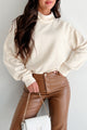 Keep Your Promise Funnel Neck Sweatshirt Top (Cream) - NanaMacs