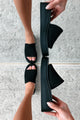 Farley Knit Strap Platform Sandal (Black) - NanaMacs