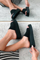 Farley Knit Strap Platform Sandal (Black) - NanaMacs