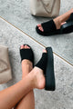 Farley Knit Strap Platform Sandal (Black) - NanaMacs