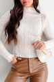 Authenticity Over Popularity Semi-Sheer Mock Neck Top (Ivory) - NanaMacs