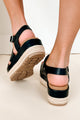 Summer Excursion Platform Fisherman Strap Sandals (Black) - NanaMacs