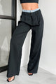 Influenced By You Denim Banded Wide Leg Pant (Black) - NanaMacs