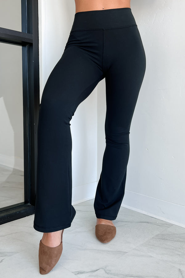 Thrill Of Victory Flare Leggings (Black) - NanaMacs