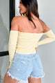 Compelling Charm Off The Shoulder Top (Yellow) - NanaMacs