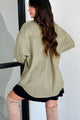 Heading To Town Oversized Faux Suede Shacket (Olive) - NanaMacs