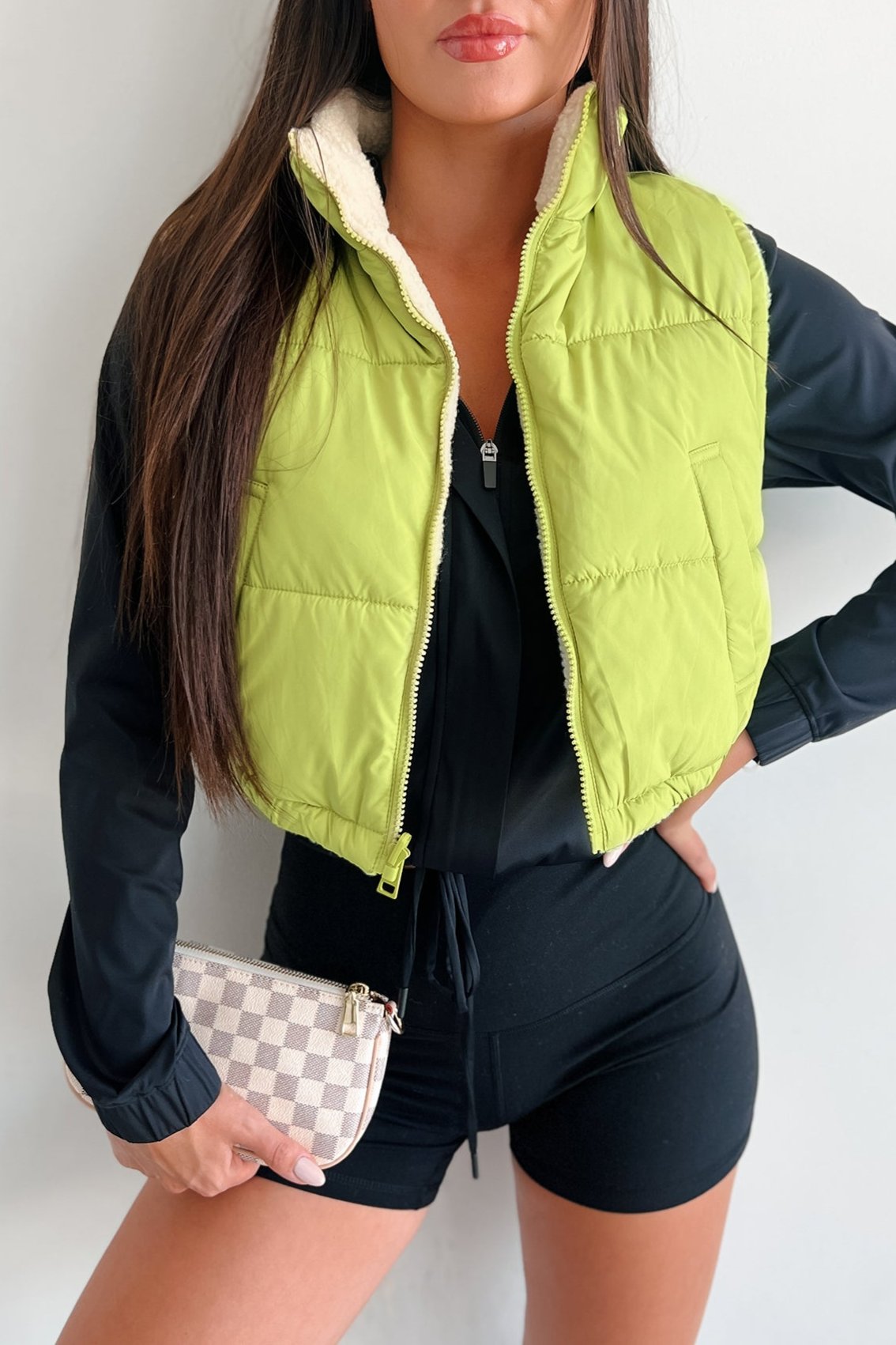 Lifelong Memories Reversible Puffer Vest (Lime) - NanaMacs