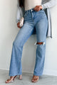 Just Agree With Me High Rise Vintage Flare Jeans (Medium-Light) - NanaMacs