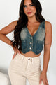 Carthage Denim Vest Top (Dark Denim) - NanaMacs