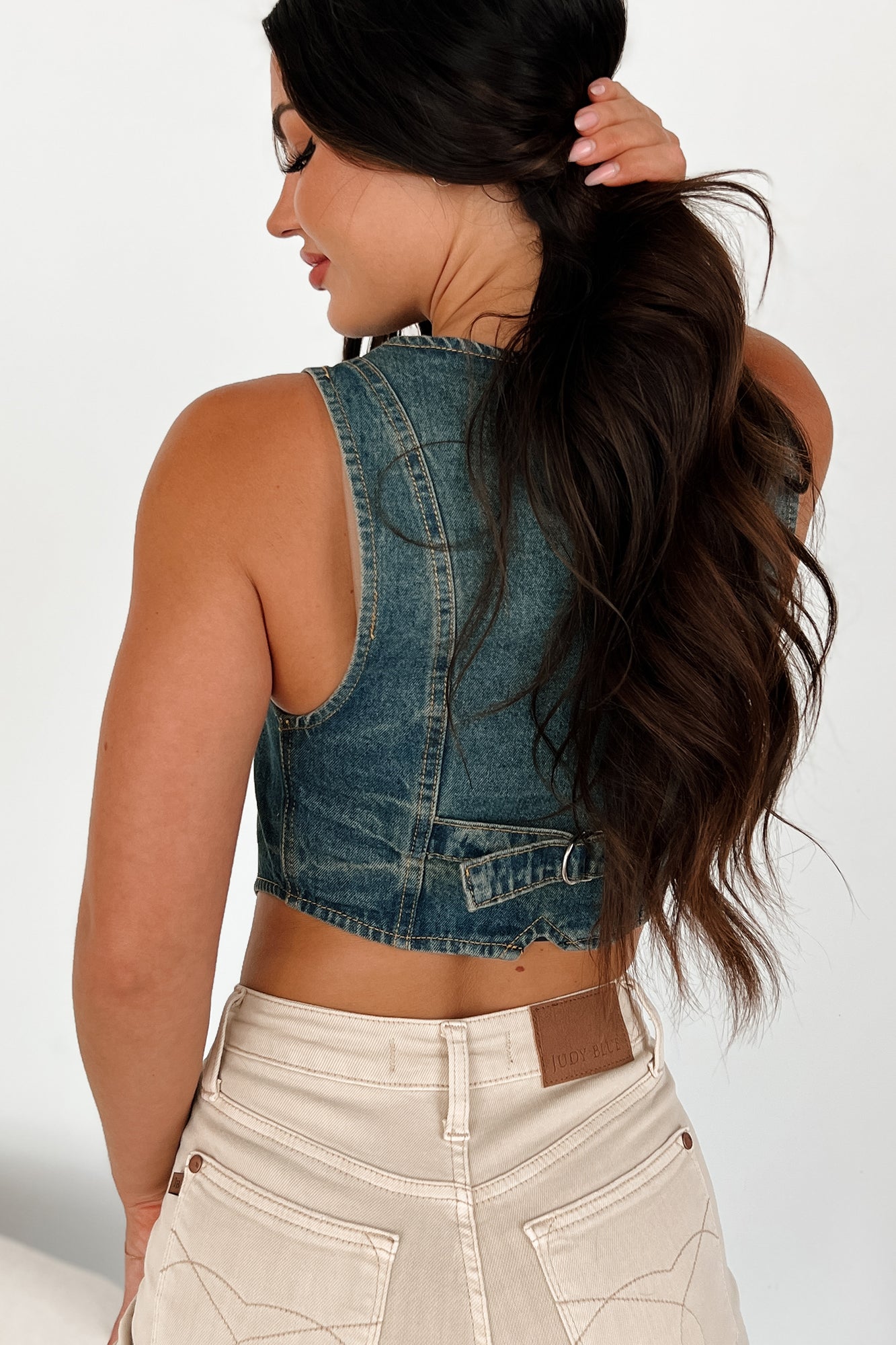 Carthage Denim Vest Top (Dark Denim)