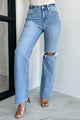 Just Agree With Me High Rise Vintage Flare Jeans (Medium-Light) - NanaMacs