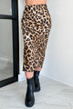 One Cool Cat Leopard Print Skirt (Tan/Brown Leopard) - NanaMacs