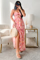 I Hope You Think Of Me Marble Printed Maxi Dress (Pink Multi) - NanaMacs