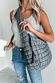 Ready For Takeoff Oversized Quilted Zenana Tote (Ash Grey) - NanaMacs