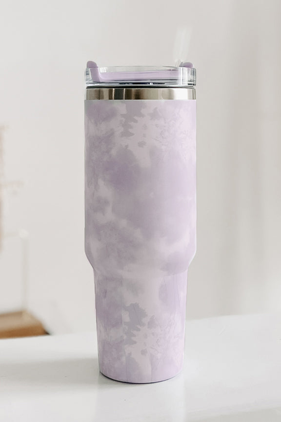 Take A Sip 40oz Insulated Tie Dye Tumbler With Straw (Purple) - NanaMacs