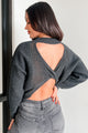 Harvey Open Back Sweater (Charcoal) - NanaMacs