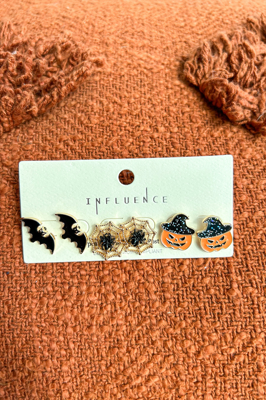 Ready To Spook 3-Pair Halloween Earring Pack (Multi) - NanaMacs