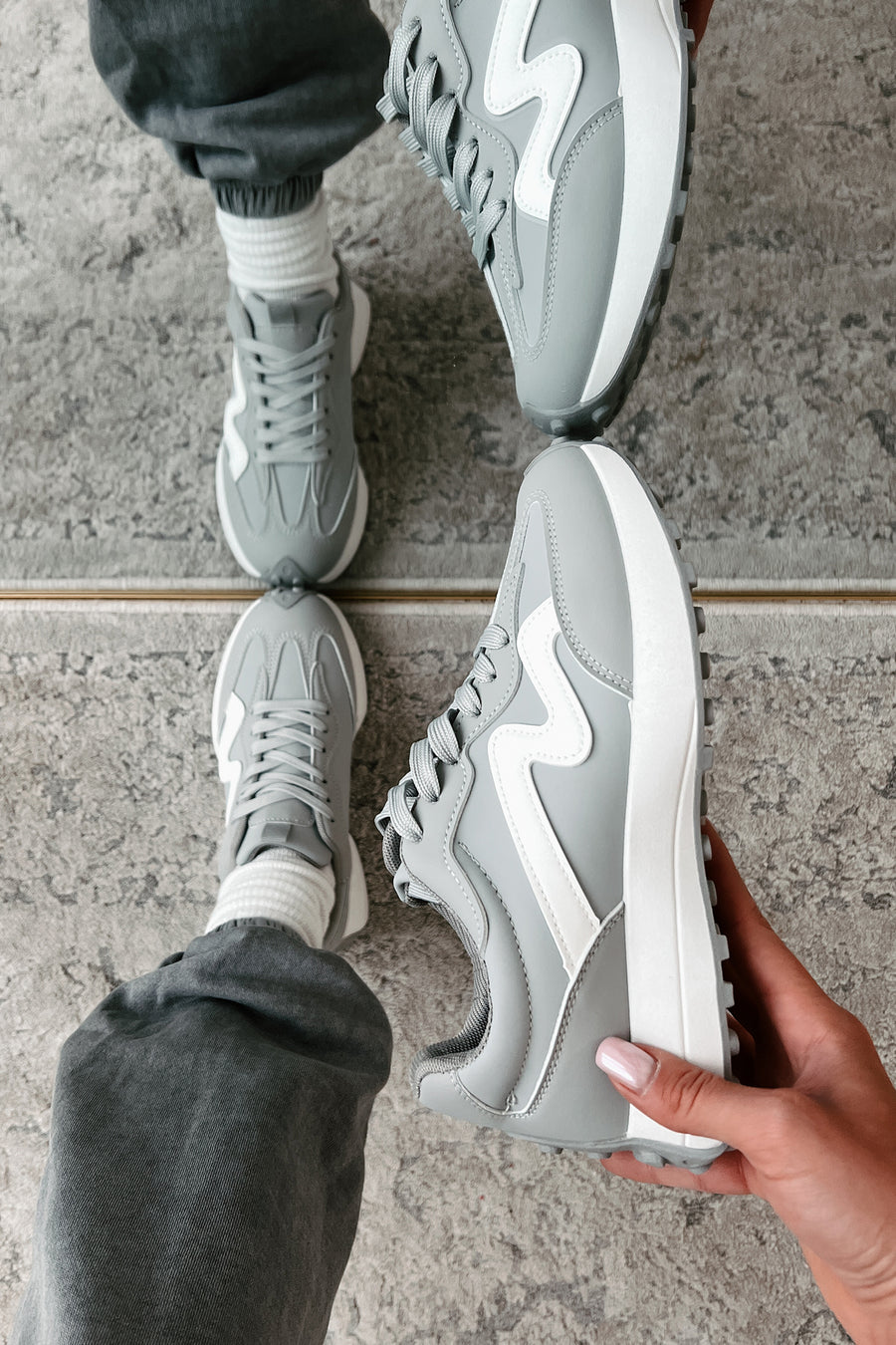 Cole Lace-Up Sneaker (Grey)