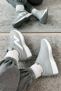 Cole Lace-Up Sneaker (Grey) - NanaMacs