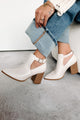 Almost There Cut-Out Ankle Booties (Ivory) - NanaMacs