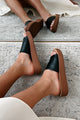 Life's A Breeze Slide Sandals (Black) - NanaMacs