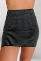 Sparkling Life Rhinestone Crop Top & Mini Skirt Set (Black/Silver) - NanaMacs