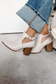 Almost There Cut-Out Ankle Booties (Ivory) - NanaMacs