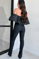 Too Complicated Off The Shoulder Jumpsuit (Black) - NanaMacs