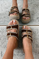 Cabo Casual Double Strap Platform Sandals (Brown) - NanaMacs