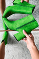 Remarkably Bold Faux Suede Booties (Green) - NanaMacs