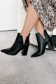 Boston In The Side Cut-Out Ankle Booties (Black) - NanaMacs