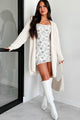 Weather It Together Chenille Longline Cardigan (Ivory) - NanaMacs