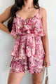 Petals Of Passion Tiered Floral Romper (Pink Multi) - NanaMacs