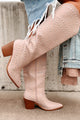 Ready To Get Rowdy Studded Western Boots (Beige) - NanaMacs