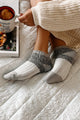 No Cold Feet Here Colorblock Socks (Gray) - NanaMacs