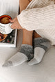 No Cold Feet Here Colorblock Socks (Gray) - NanaMacs