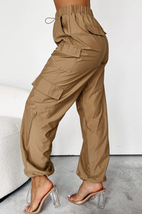 Waterloo Wide Leg Cargo Pants (Tan) - NanaMacs