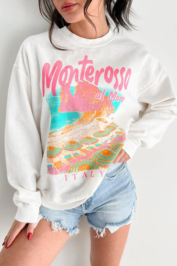 "Monterosso Italy" Graphic Sweatshirt (Ivory) - NanaMacs